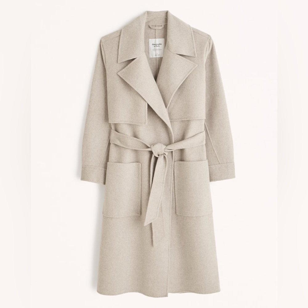 Abercrombie & Fitch Elevated Double Cloth Trench Coat